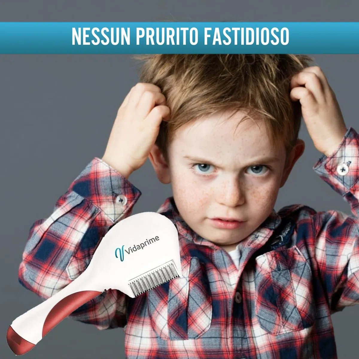 Vidaprime - Pettine elettrico antipidocchi e lendini, efficace, cura ottimale dei capelli, professionale