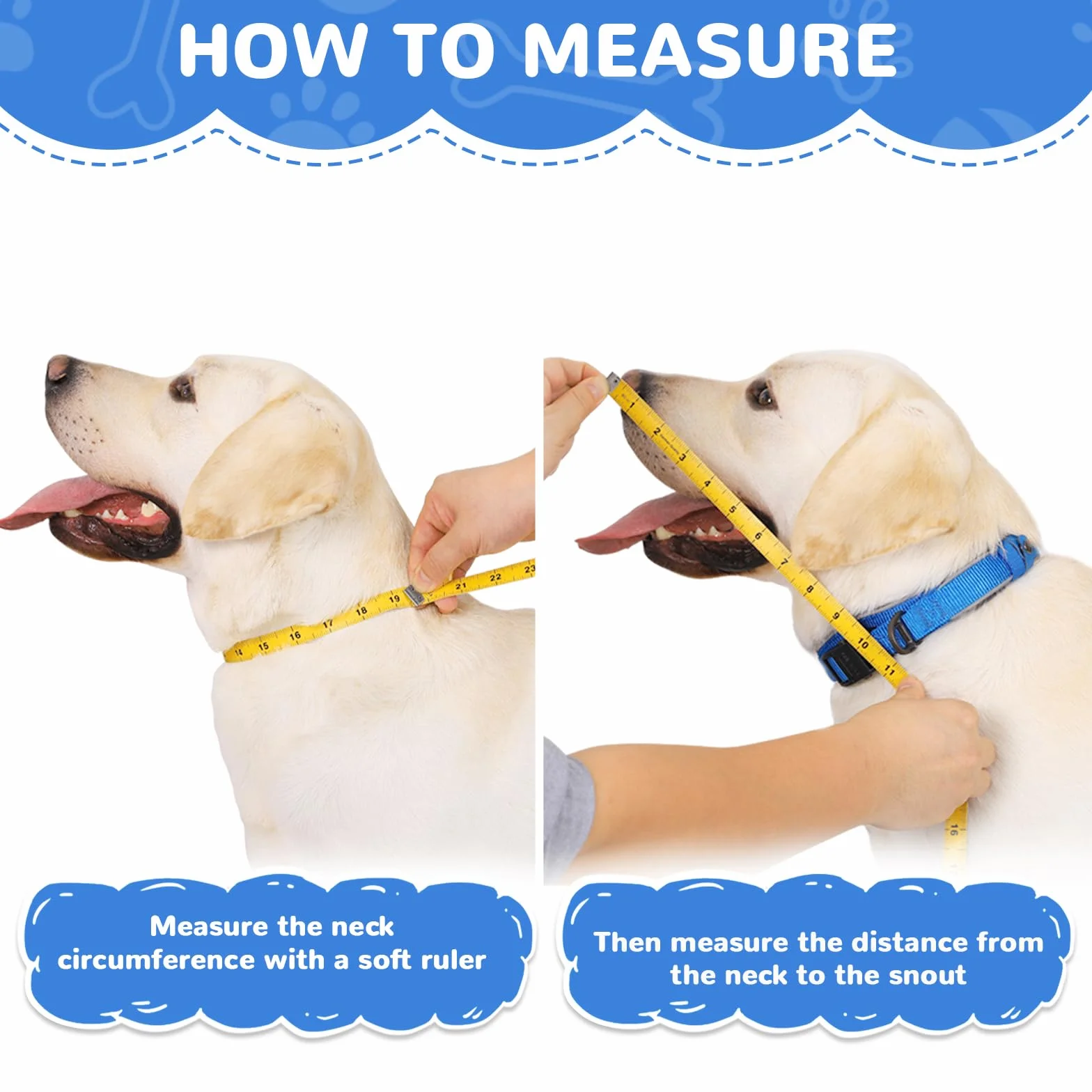 Collare Elisabettiano Cane Morbido, Regolabile Cono per Cani Post-Operatorio, Leggero Collari Protettivo Cane Anti-Leccamento e Anti-Morso, Traspirante Collare Vittoriano Cani (Blu, Size 7)