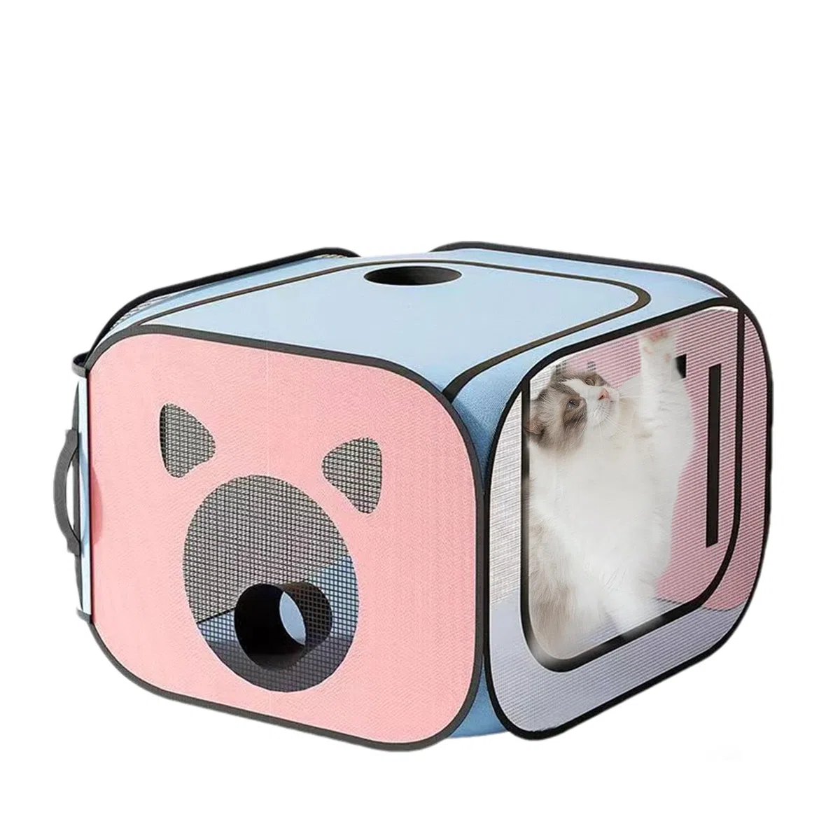 Scatola per asciugare i gatti, portatile, pieghevole, ad asciugatura rapida, per il bagno e la toelettatura dei cani, stanza per asciugare gatti e cani di piccola taglia