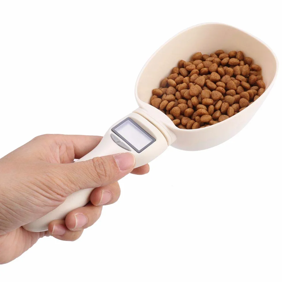 Tyenaza Misurino per Cibo Cani, Cucchiaio Dosatore Elettronico per Alimenti per Animali Domestici con Display LCD, Bilancia Digitale per Cucchiai da Cucin
