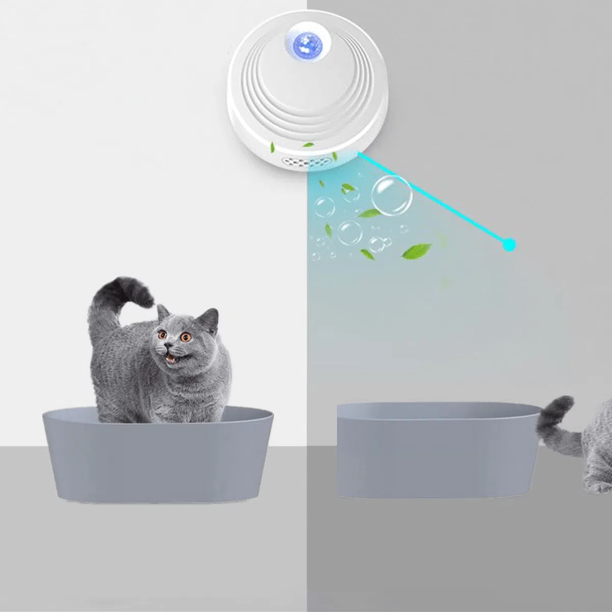 Deodorante per Lettiera per Gatti, Eliminatore Automatico di Odori per Animali Domestici,per Tutti i Tipi di Lettiera, Cestino, Guardaroba del Bagno-B001 C002#