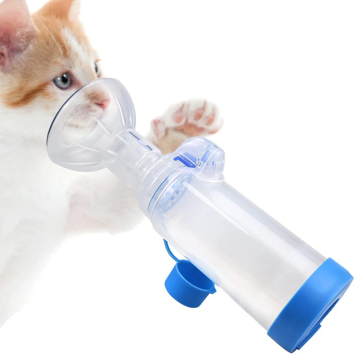 Camera per animali domestici Distanziatore inalatore per gatto o cane Distanziatore portatile con esclusivo indicatore di respirazione (maschera per gatti)