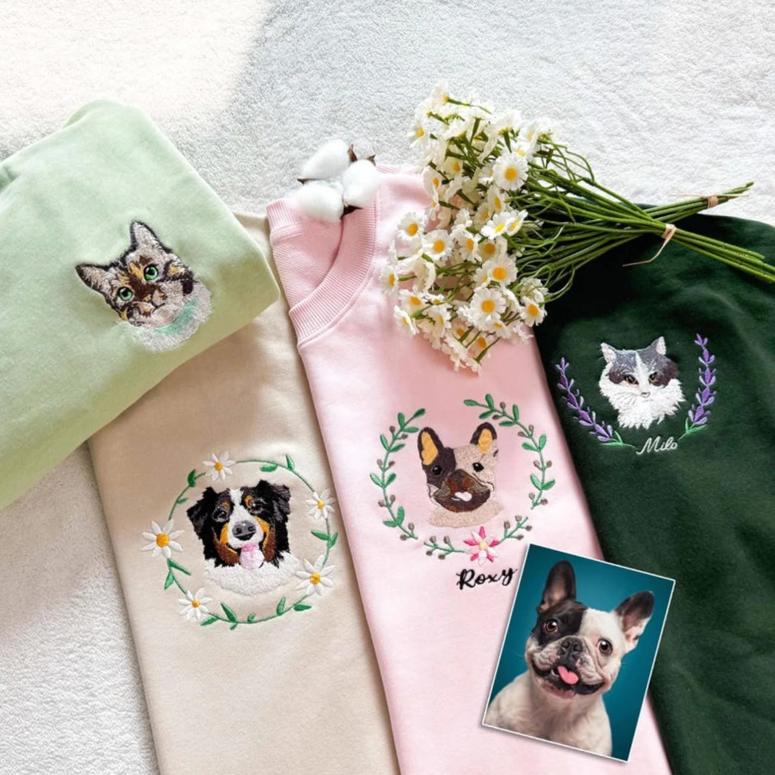 Felpa personalizzata per animali domestici, foto dell'animale + nome, maglione personalizzato con ritratto di cane, felpa personalizzata per cane, felpa con cappuccio a collo tondo per gatto, regalo