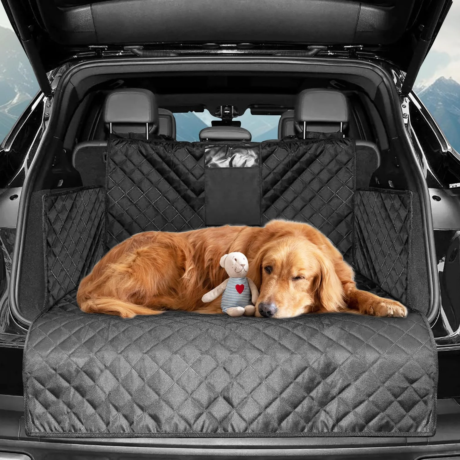 Traxenta telo bagagliaio auto per cani, copri baule auto per cani, universale posteriore bagagliaio fodera, tappetino per cani nel bagagliaio dell'auto, protezione bagagliaio dell'auto per furgoni