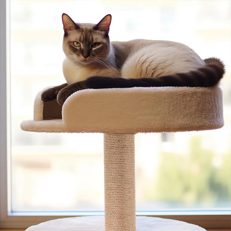 Yardwe Tiragraffi Per Gatti Da Interno Verticale in Corda Di Iuta Naturale 40 Cm Palo Di Ricambio Robusto Per Protezione Mobili e Benessere Felino