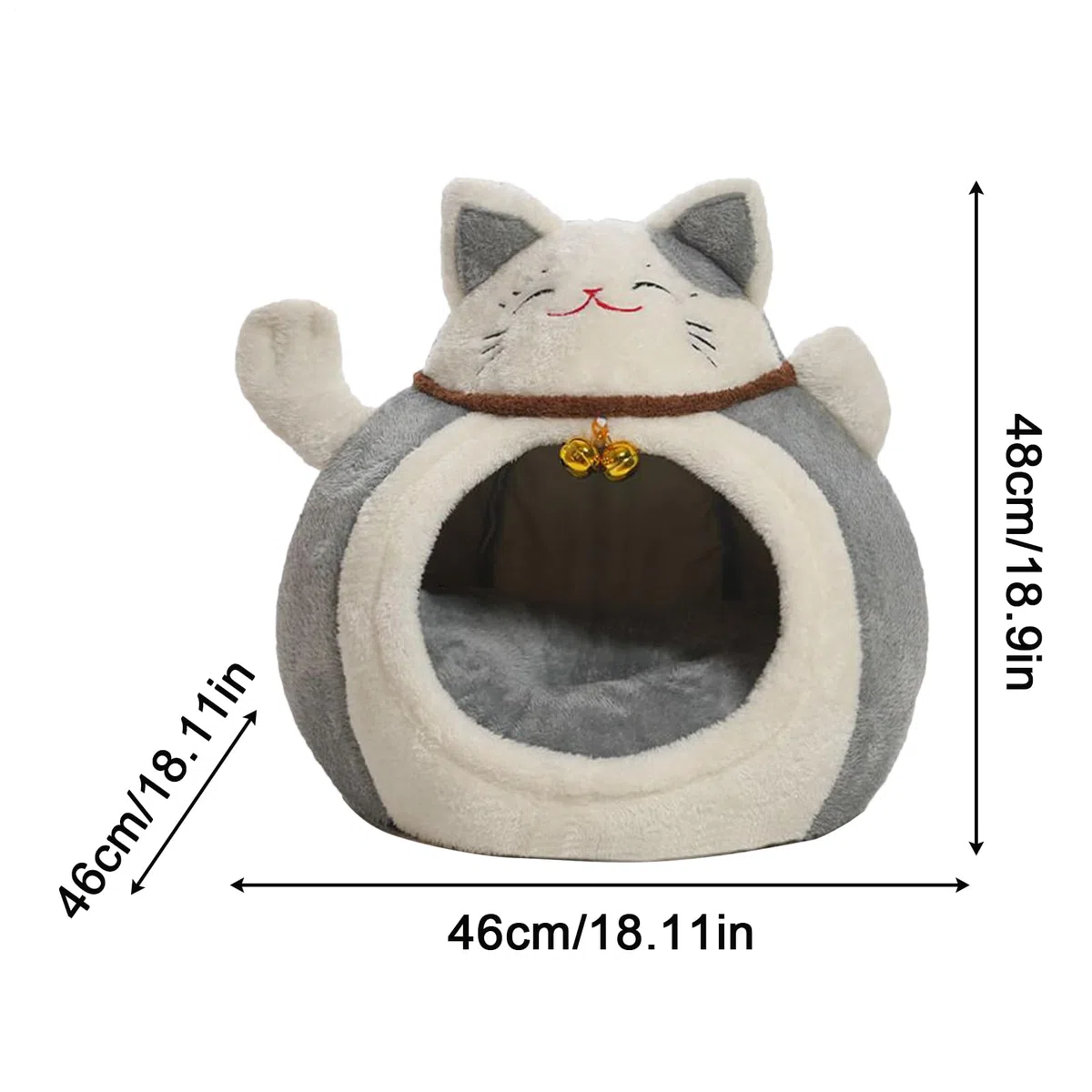 Cuccia per Gatti Invernale per Ambienti Interni, Cuccia Semi-Chiusa Per Cuccioli, a Forma di Cupola per Gatti, Per Inverno Casa Appartamento Sonno Notturno Pisolini Diurni Periodo di Recupero