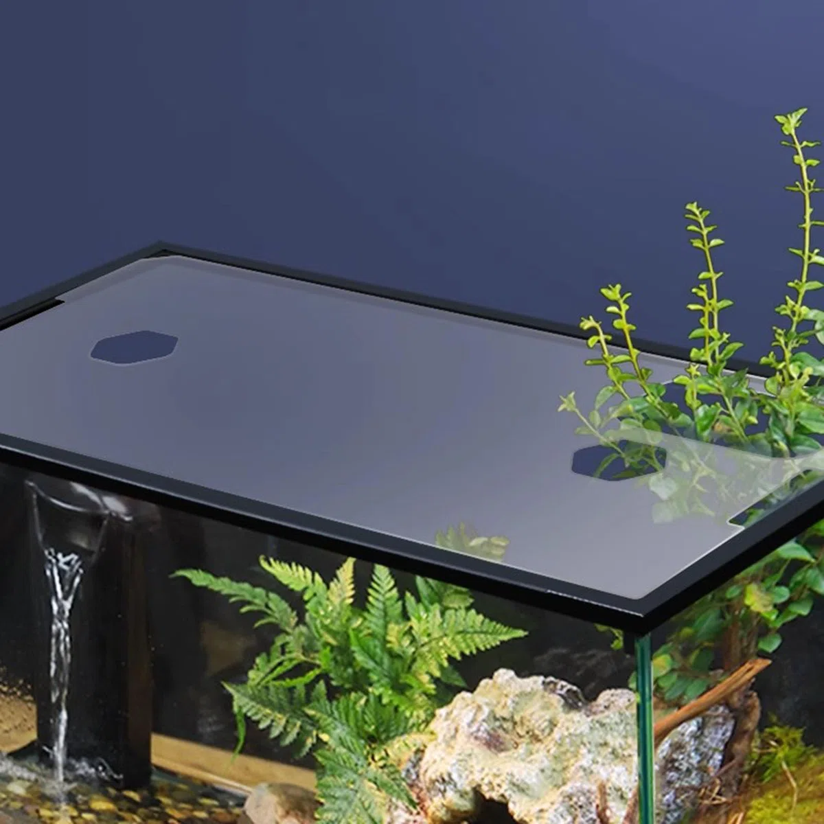 predolo Copertura per Acquario con Fori di Alimentazione con Telaio, Coperchio Trasparente in Acrilico, Rete Anti-Salto per Acquario Impedisce a Pesci O Tartarughe di Saltare Fuori, 40 Cm X 22.5 Cm X