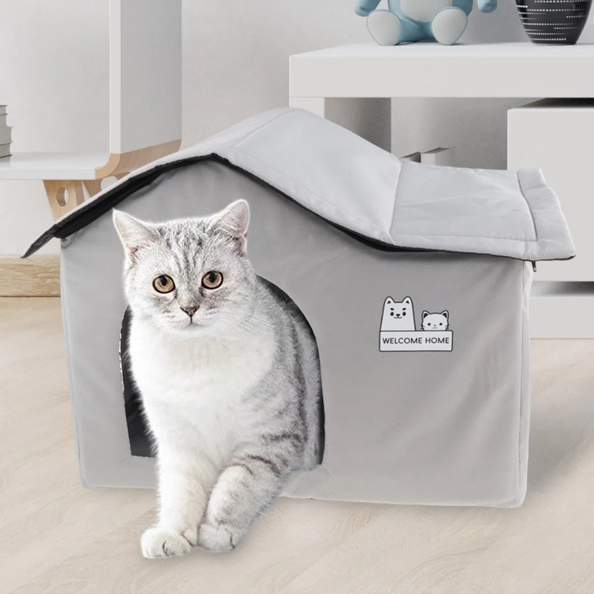 Cuccia Refrigerante Gatto, Cucce per Gatti, Casa Di Raffreddamento per Esterno Interno Con 10 Pacchi Di Ghiaccio E Facile a Prova Di Polvere, Per Gatti E Cani Di Piccola Taglia
