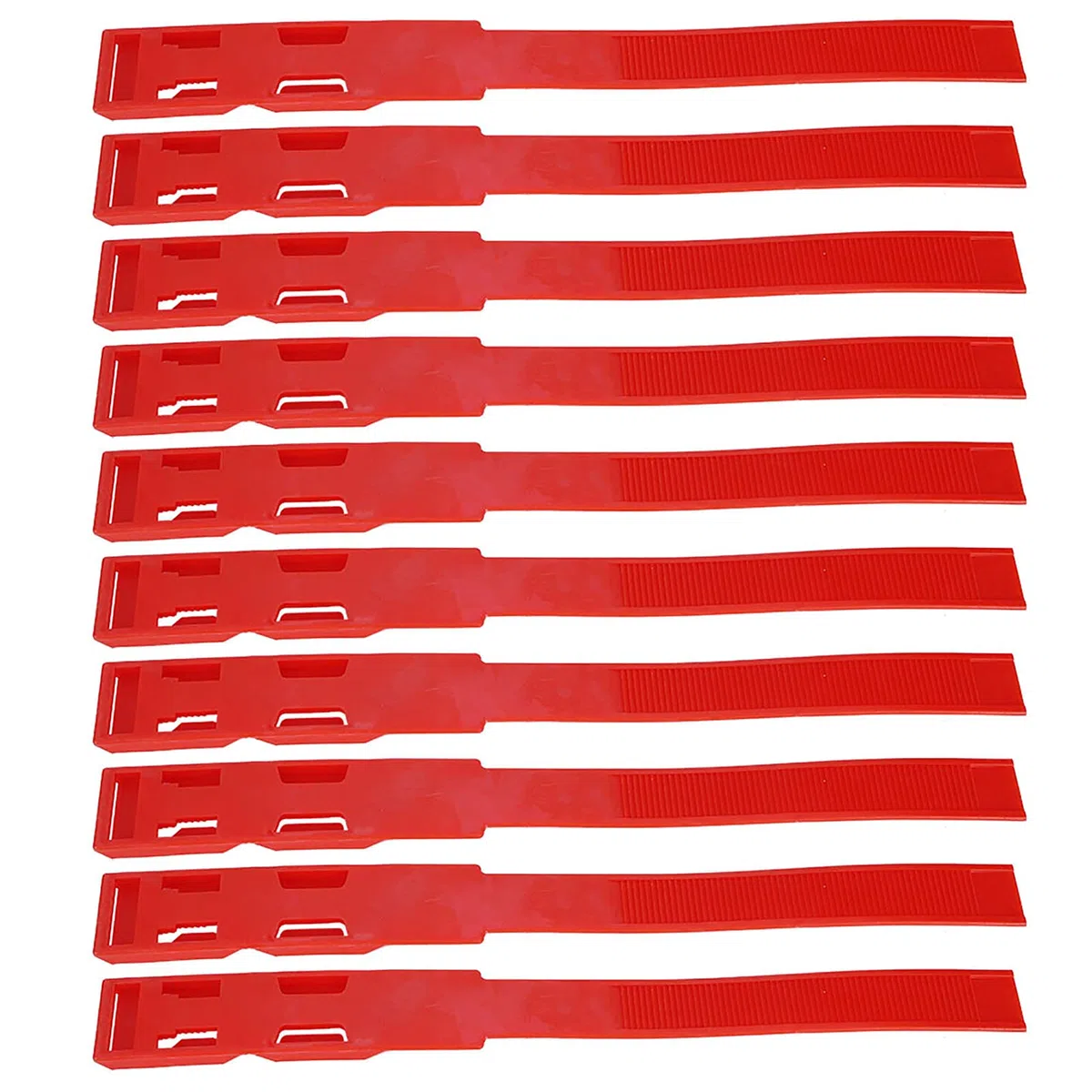 10 Fascette per Collari Identificativi per Identificazione di Mucche, Forniture per Marcatura di Bovini da Giardinaggio per Bestiame da Fattoria Rosso (rosso)