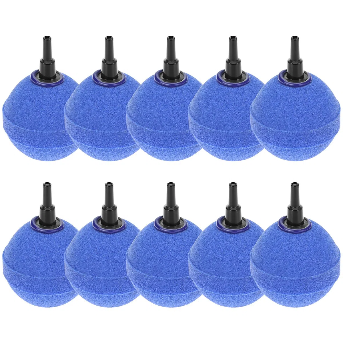 QWORK® Set di 10 aeratori per acquari Sfera 5cm Blu - Pietra ossigenante per laghetto e Acquario