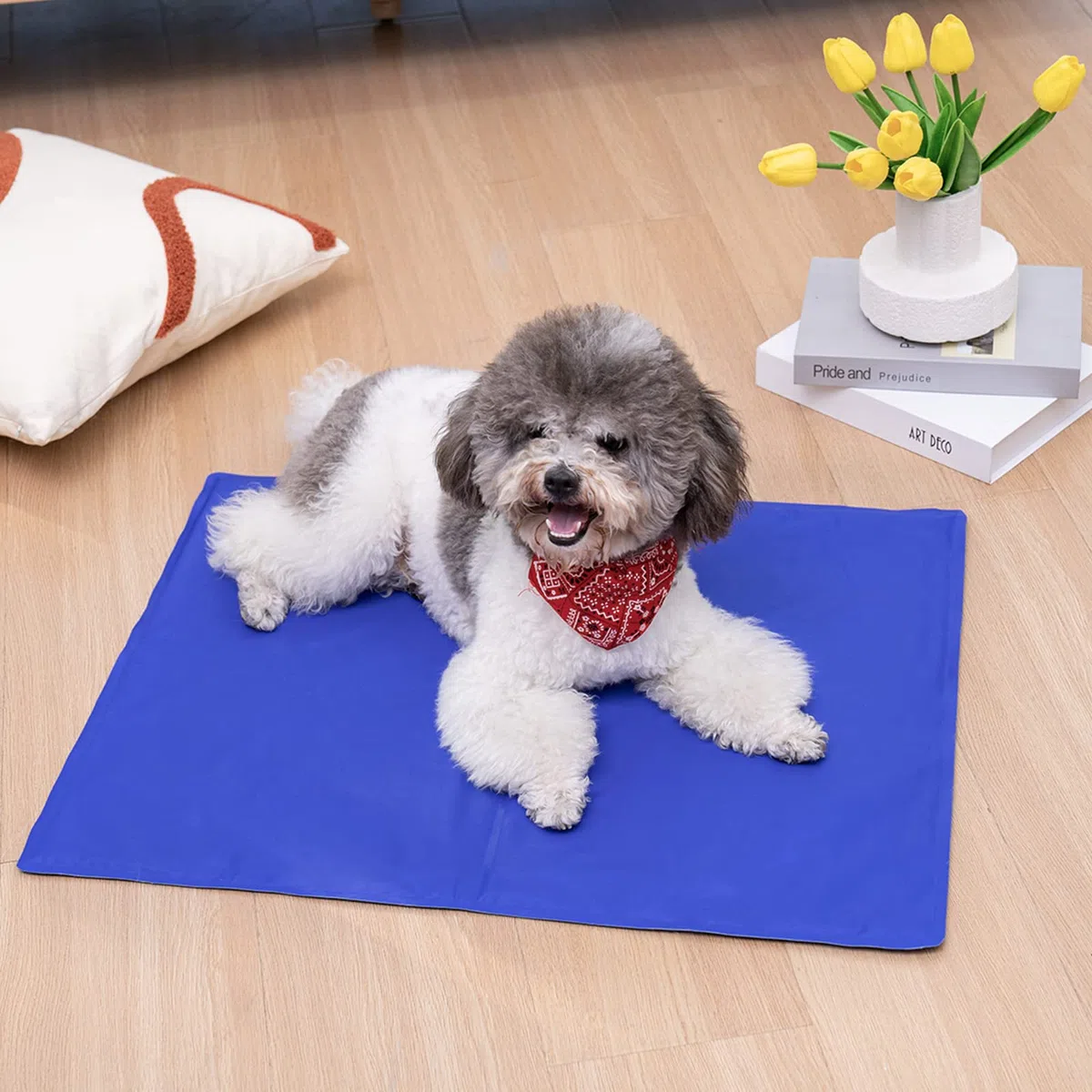 Dono Tappetino di raffreddamento per cani, resistente per animali domestici, tappetino di ghiaccio riutilizzabile per gatti, letto estivo per cani, auto-raffreddamento, gel non tossico, M, L, XL