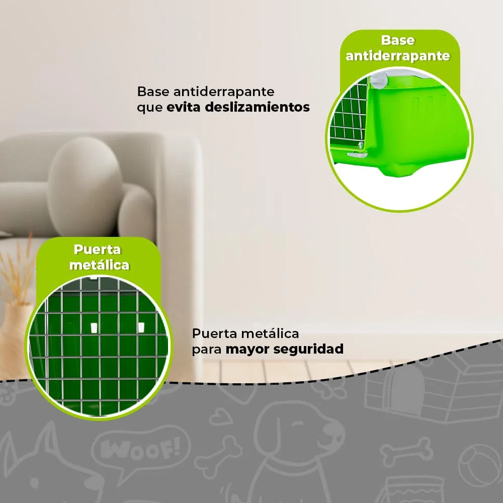 Lazy Bones Pratiko Pet Carrier, Grande, 55 x 36 x 36 cm (Colori Assortiti)