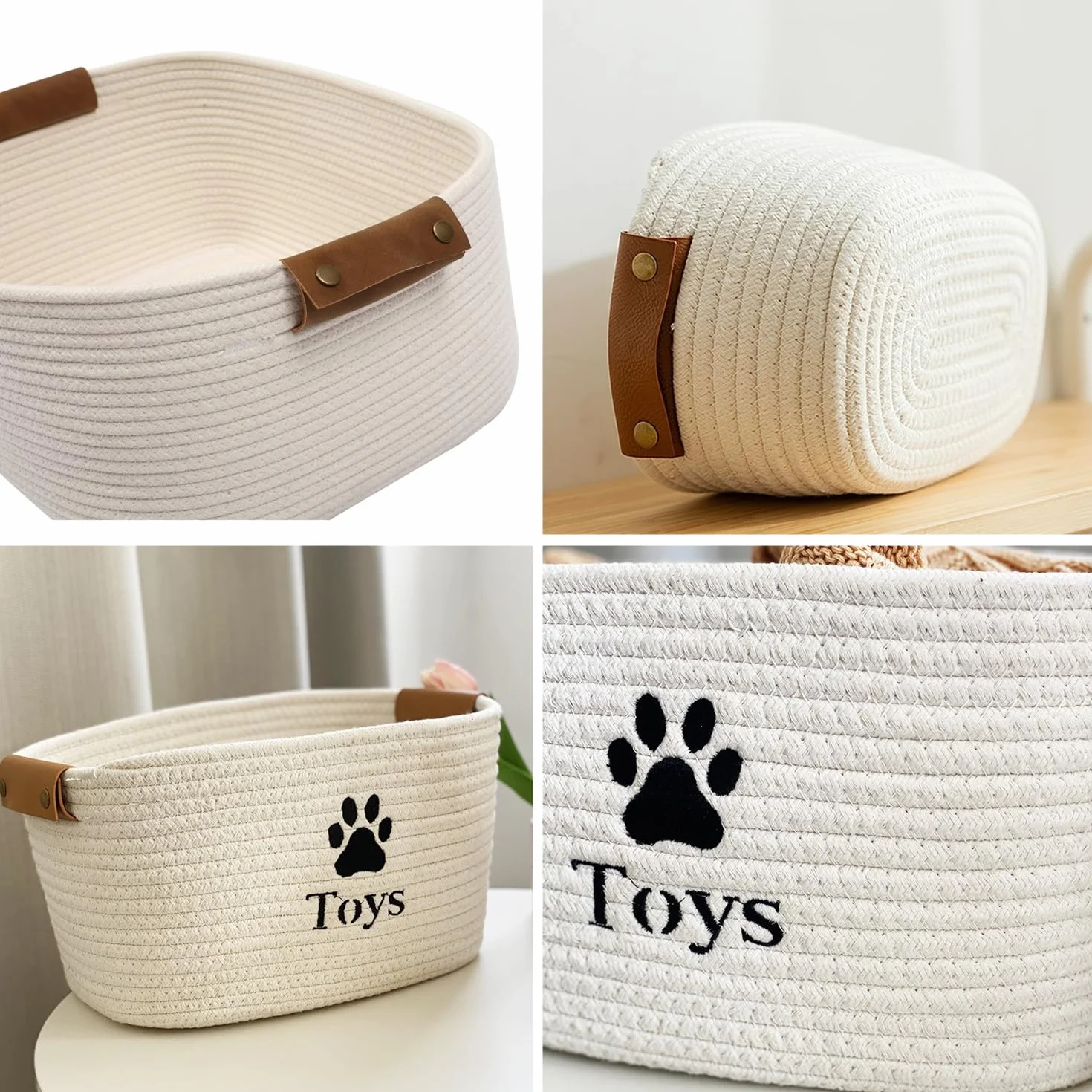 Contenitori per Giocattoli per Cani Gatto Cestino Porta Giocattoli per Animali Domestici Scatola Giocattoli per Cani Organizzatore di Abbigliamento Giocattoli Accessori per Cane Gatto