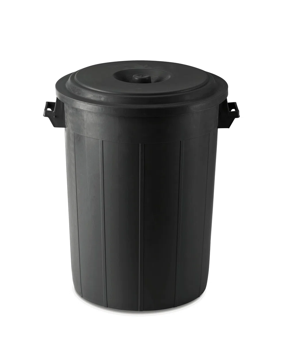 Kerbl Bidone Mangime con Coperchio, 70L Nero