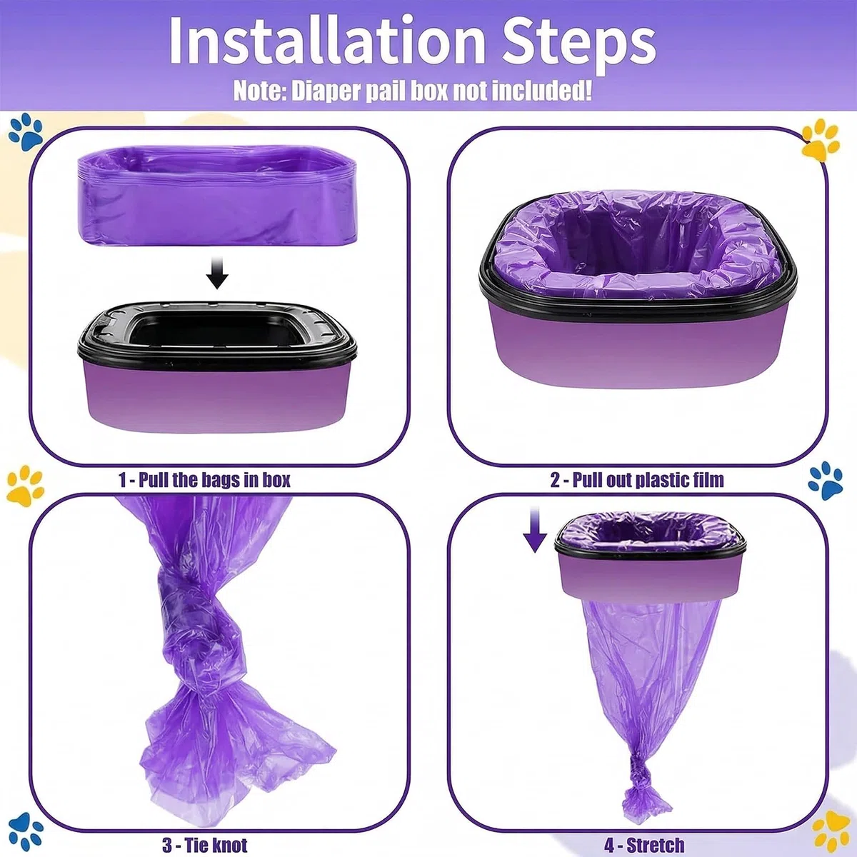 20 Rotoli Sacchetti Lettiera Gatto, Ricarica per Lettiera per Gatti, Lunghezza Totale 90m, Anti-Odore, Sacchetti Pannolini in Materiale EVOH a 7 Strati, Ricarica Compatibile con Litter Genie LittyCat