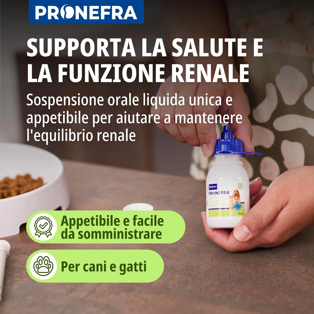 Virbac Pronefra - Mangime complementare dietetico per piccoli animali, confezione da 1 (1 x 60 ml)