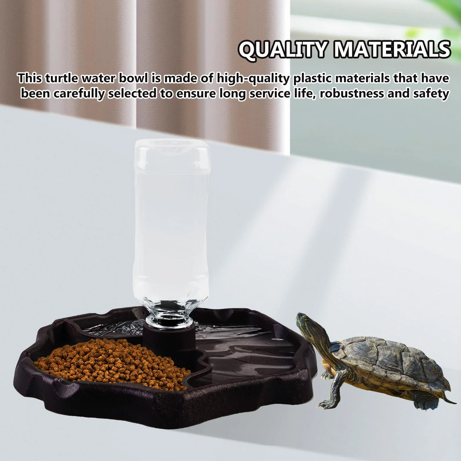 Vegena 2pcs Distributore Di Acqua Per Rettili 2 In 1 Ciotola Rettili Acqua Alimentatore, Ciotola Per Mangiatoia Per Tartarughe Ciotola Per Rettili Automatico Per Tartarughe Scorpioni Lucertole