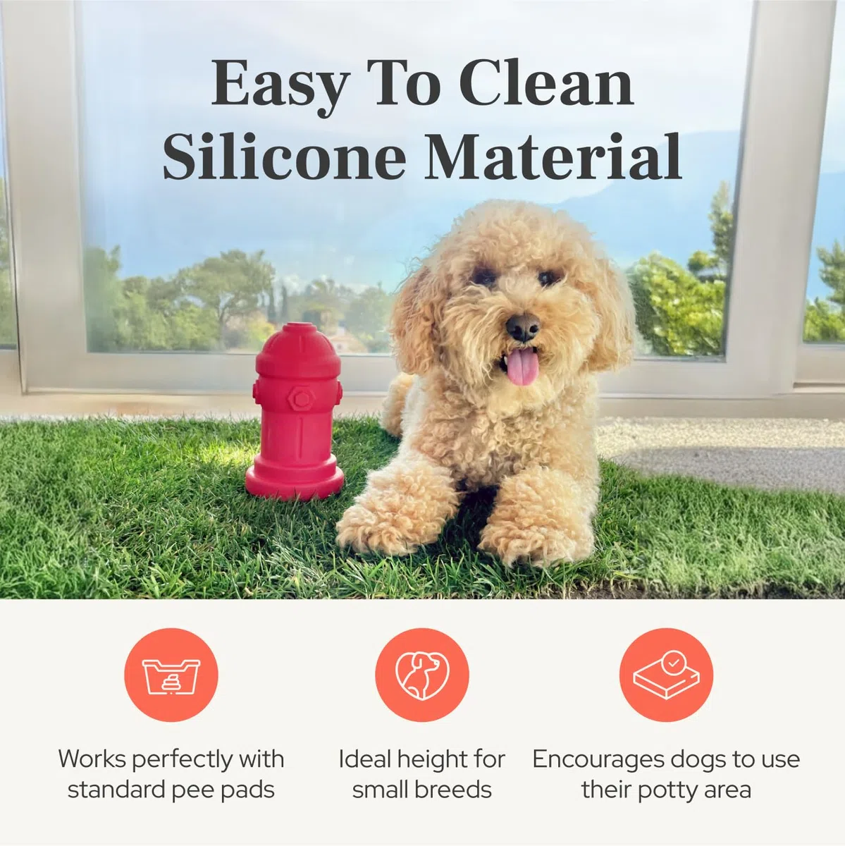 Bark Potty Idrante antincendio in Silicone per Cani Addestramento alla pipì per Cani Maschi Piccolo 10 cm L x 18 cm A