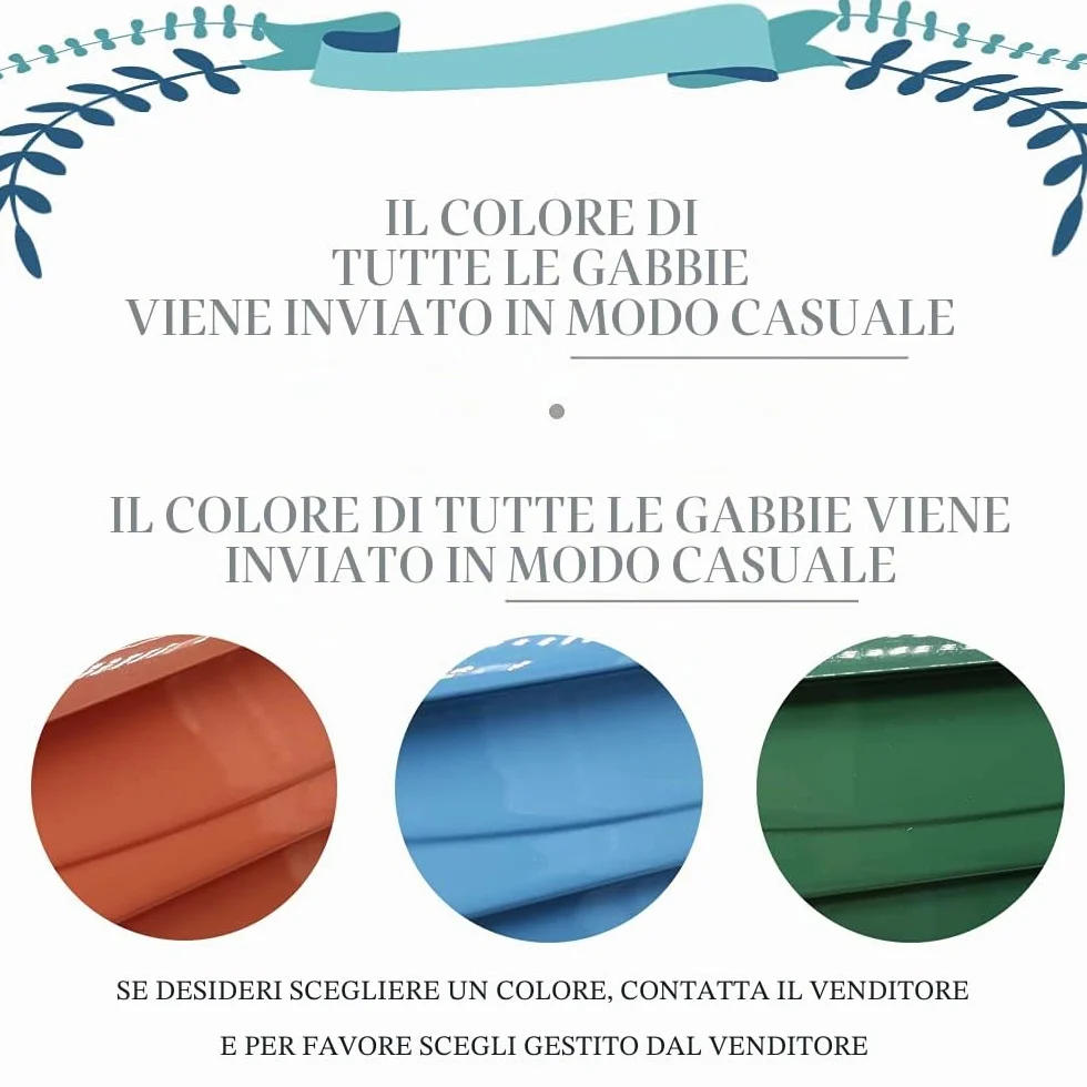 BPS® - Gabbia per uccelli, per pappagallini, canarini, con mangiatoia, abbeveratoio, saltarello, perches per riposo, colore casuale, dimensioni: 30 x 23 x 39 cm, rif: BPS-1185