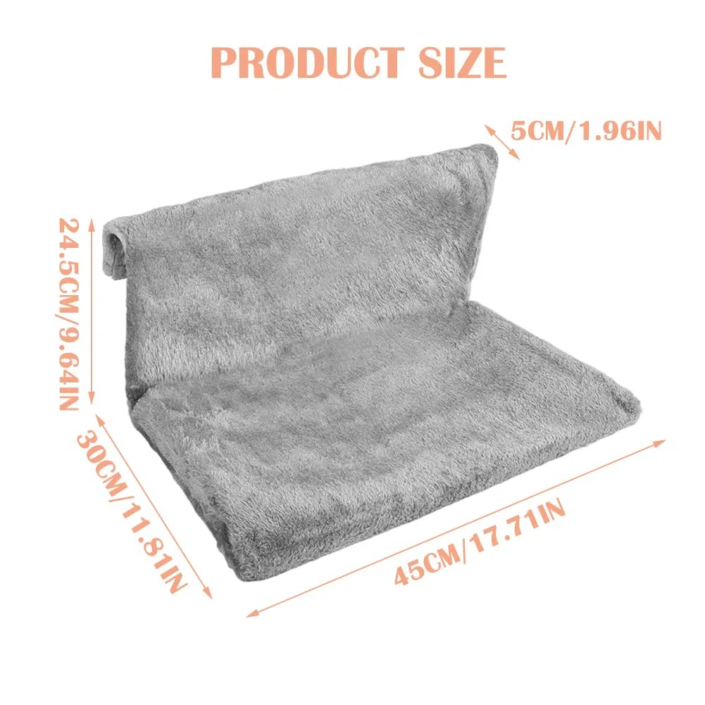 Cat Bed for Heaters, lettino riscaldante per gatti con morbido rivestimento in peluche, Cat Hammock Heating, morbido lettino riscaldante per gatti, per tutti i radiatori (grigio)