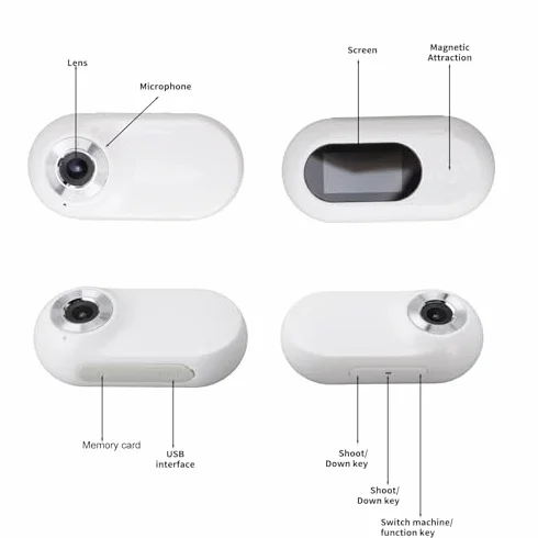 Yunir Collare per Fotocamera per Gatti HD 1080P con Registrazione Video, Piccole Telecamere D'azione Grandangolari da 170°, Collare per Fotocamera per Animali Regolabile per Cani e