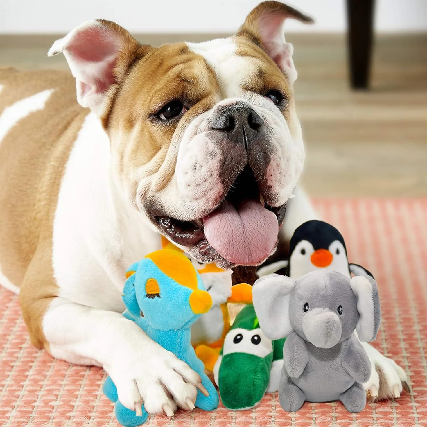 SHARLOVY Giocattoli cigolanti per cani di piccola taglia, giocattolo per cuccioli di animali di peluche, giocattolo da masticare per cuccioli carini per dentizione del cane.