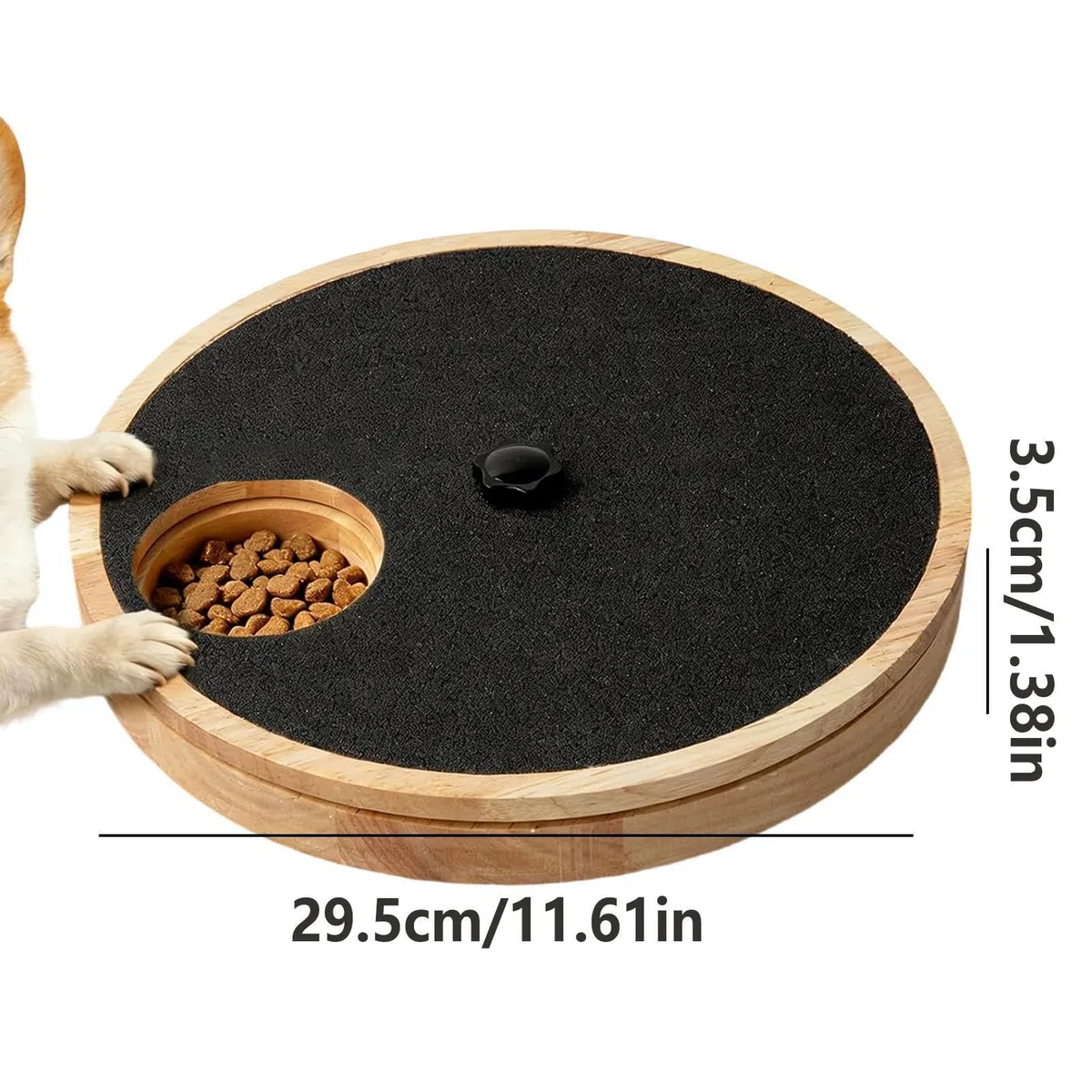 Per Unghie Per Cani Con Tavola Graffiante | Tappetino Graffiante Girevole Per Animali | 3-in-1 Toeletta E Mangiatoia Lenta Con Scomparti Per Bocconcini | Per Cani Da Interno, Taglio Artigli E Gio