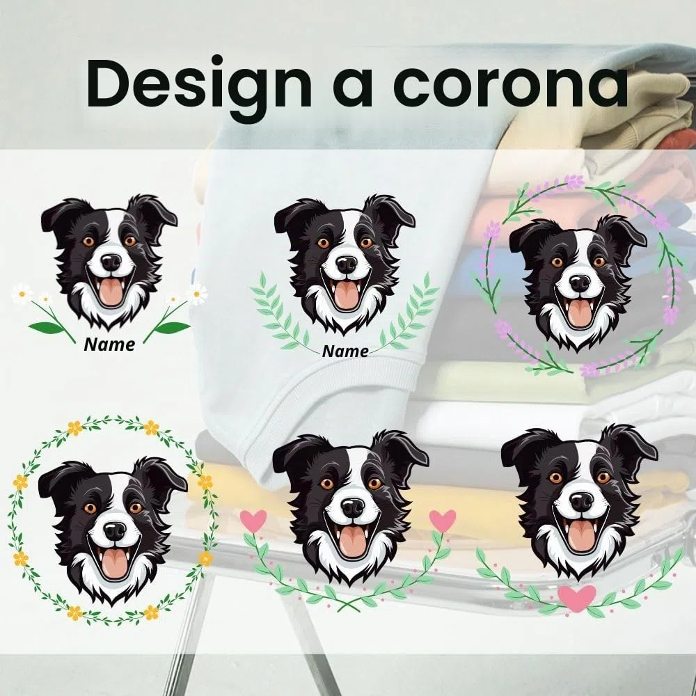 Felpa Ricamata Personalizzata Con Ritratto di Animali Domestici - Regalo per Mamma e Papà Cane