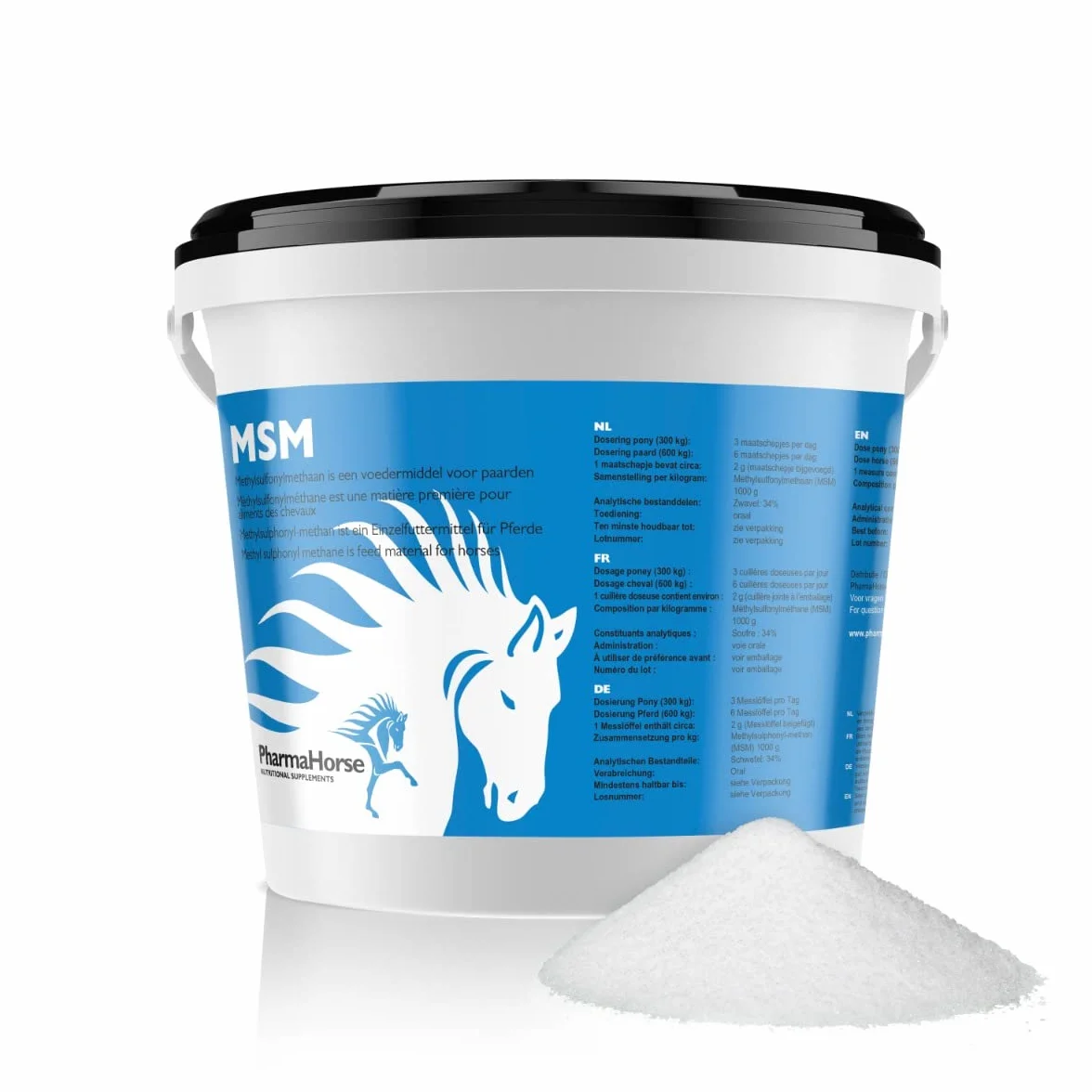 PharmaHorse MSM | qualità per Uso Umano | 100% Senza zuccheri aggiunti | Alto dosaggio | 100% Privo di doping | 1000 Grammi