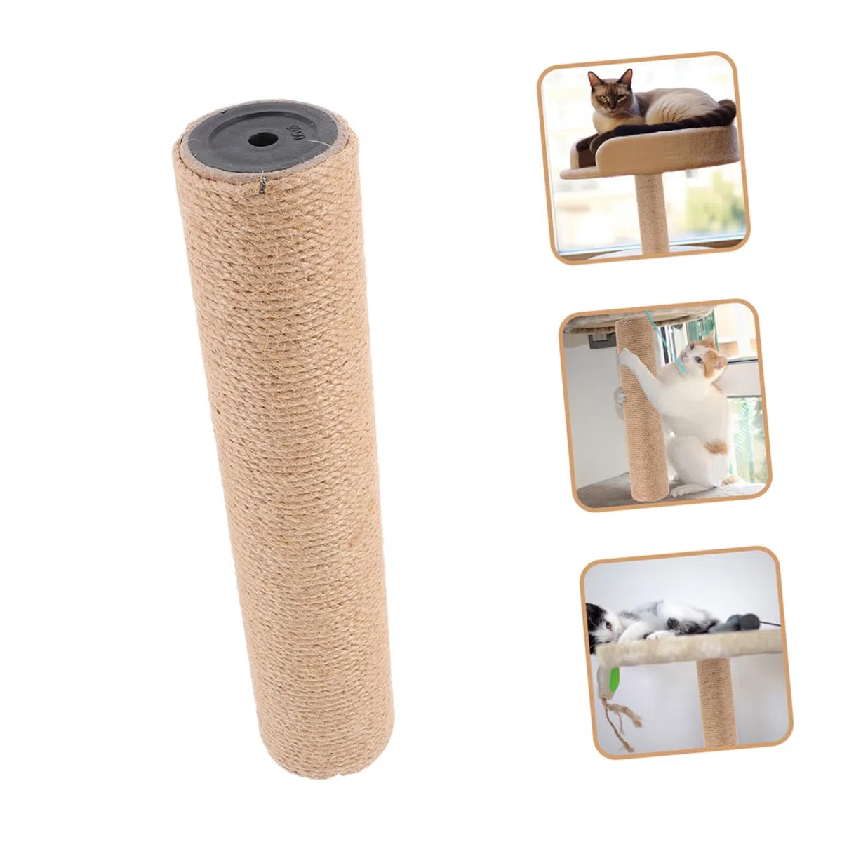 Abaodam Tiragraffi Ricambio Colonne in Sisal e ABS per Gatti 2 Unitá, Resistente e Salvaspazio, Come Sostituzione per Graffi Indoor Proteggendo Mobili