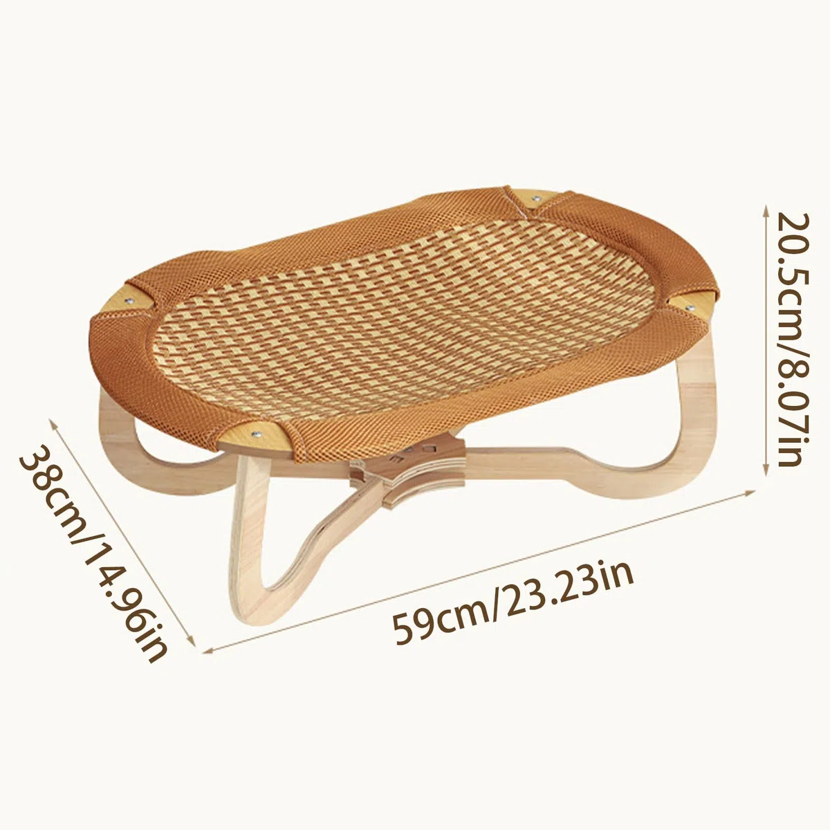 Sedia Gatto In Rattan | Lettino Rialzato Rinfrescante in Rattan per Gatti | Resistente Ai Graffi Per Animali Salotto Balcone