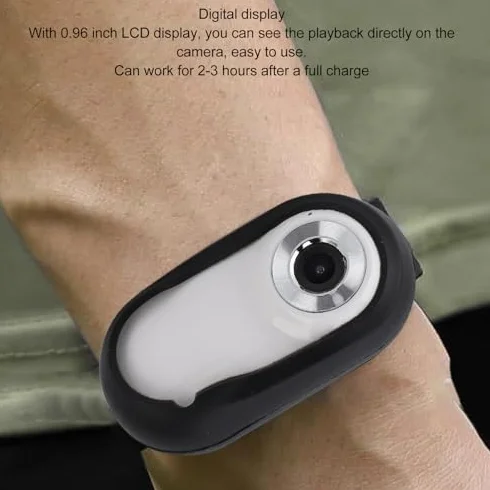 Telecamera per Collare per Animali HD 1080P, Display LCD da 0,96 Pollici, Video di 5 Minuti, per Cani Gatti, Materiale ABS