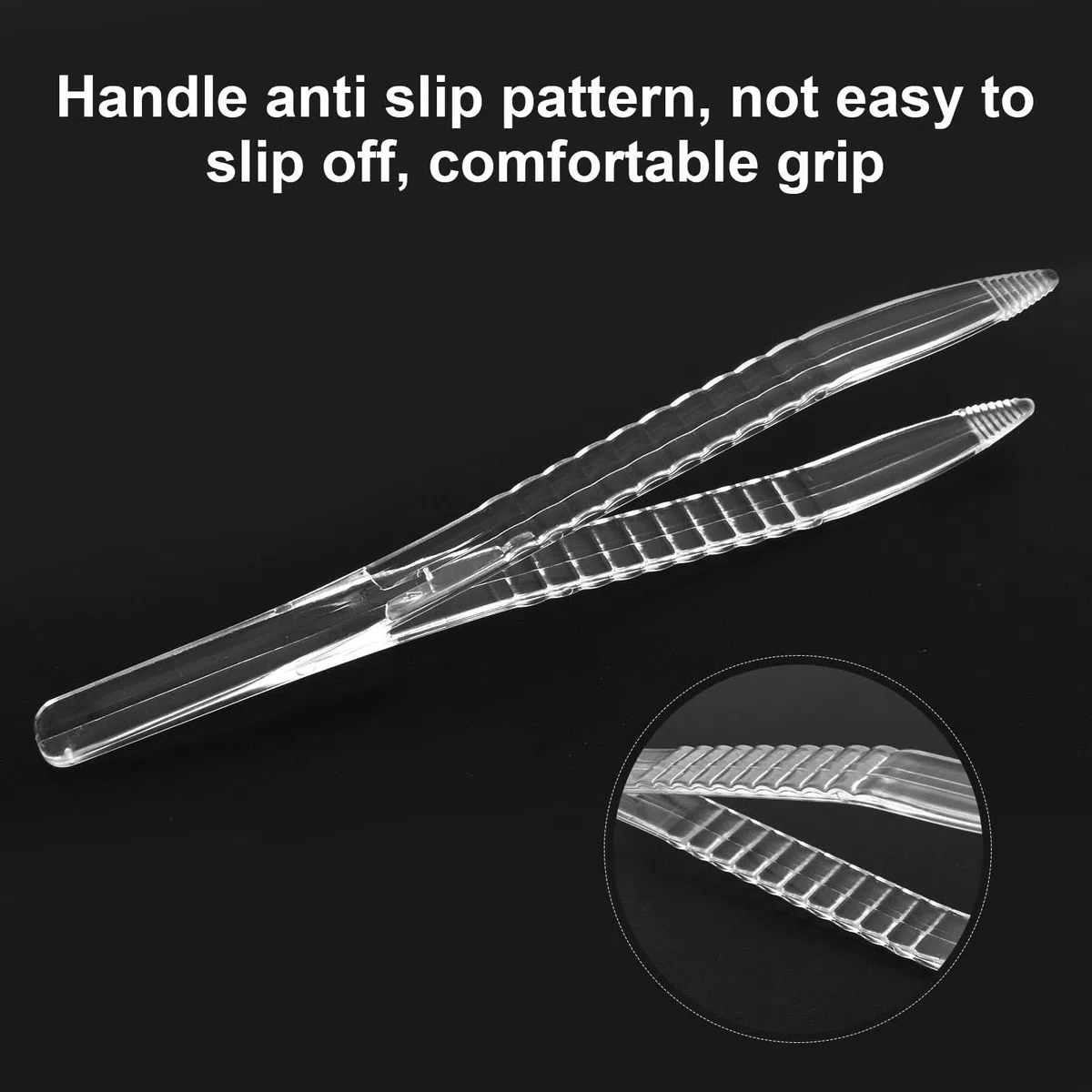 Pinzette in Plastica, Tick Remover,50 pezzi Pinzette Sterili, Pinza per Zecche,Pinzetta per Rimozione Zecche,per Artigianato,Medicazione,Garza,Laboratorio,Scuola, Scienze Elementari