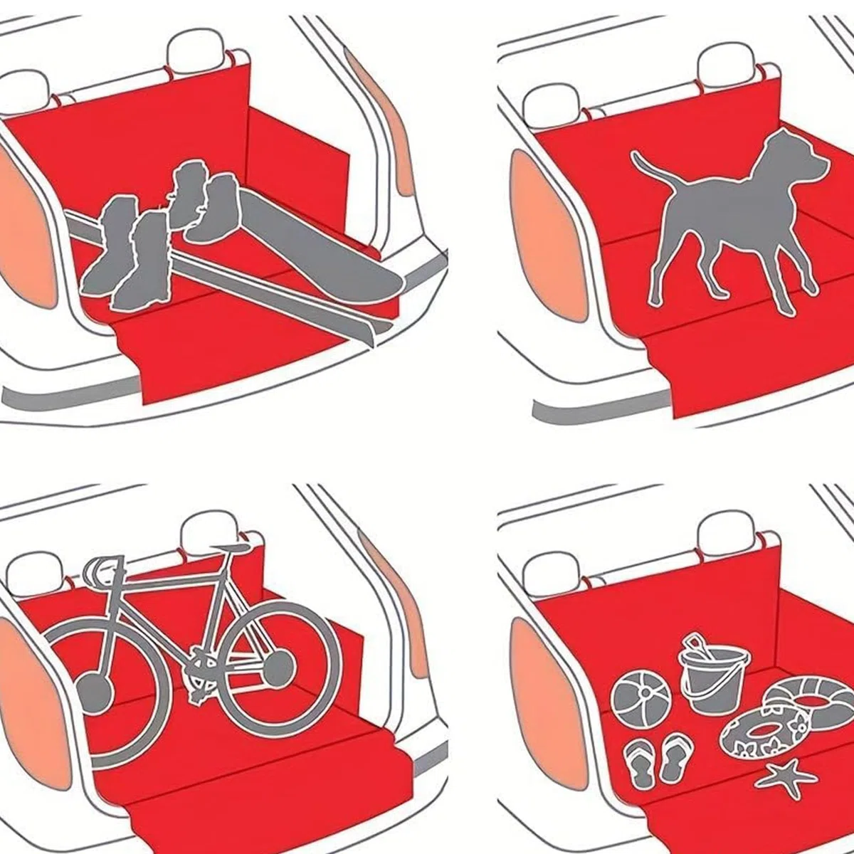 Copri Baule Auto per Cani, per Toyota Yaris Cross Hybride 2020-2025 2026 Protezione Bagagliaio Impermeabile Telo Protettivo con Protezioni Laterali e Tasche
