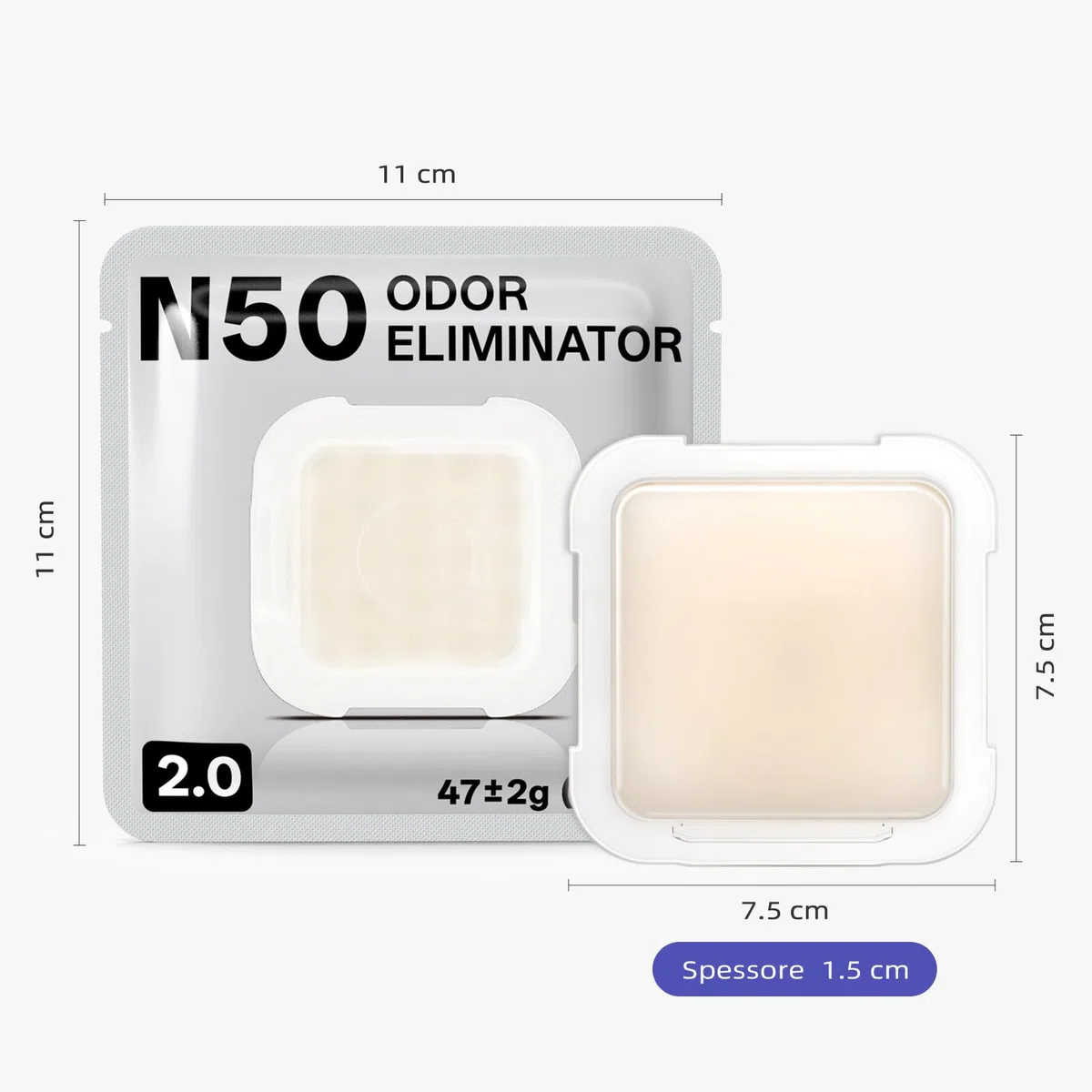 Deodorante N50 2.0 per lettiera autopulente per gatti Pura Max, controllo degli odori, rimuove gli odori più ostinati in profondità, 3 pezzi