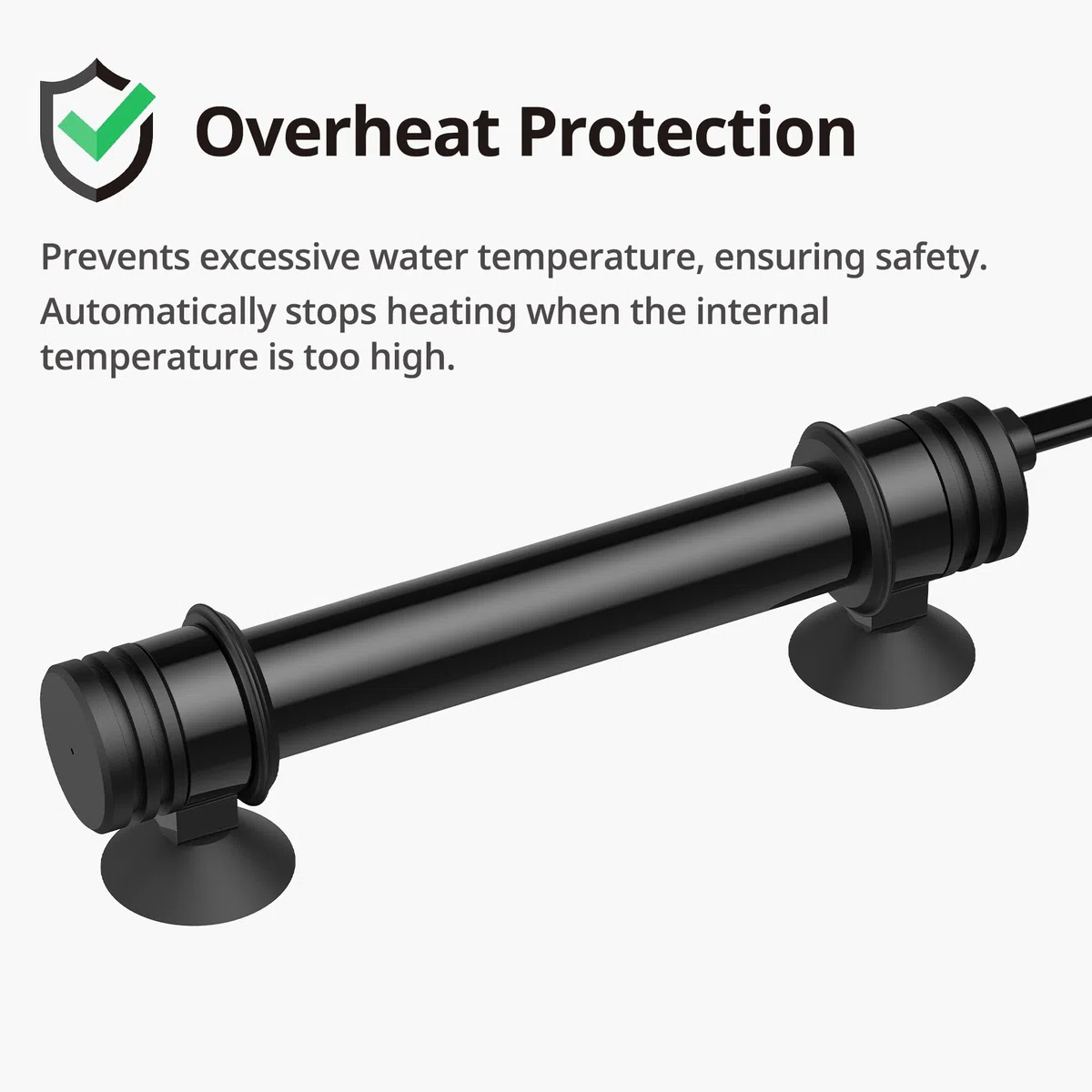 NICREW Riscaldatore Acquario 50 W, Riscaldatore per Acquario Sommergibile con Indicatore di Temperatura per Acquario Fino a 40 L, Termostato Acquario con Ventose
