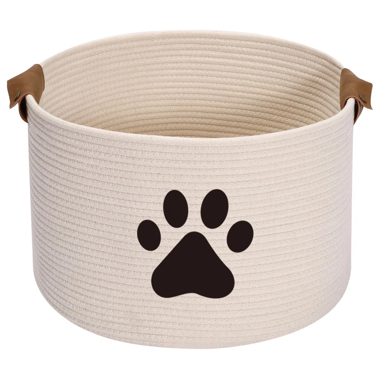 Morezi Cestino per giocattoli per cani e gatti, in grande contenitore, perfetto per raccogliere giocattoli, toelettatura, pannolini, per soggiorno, sala giochi, armadio, casa, beige