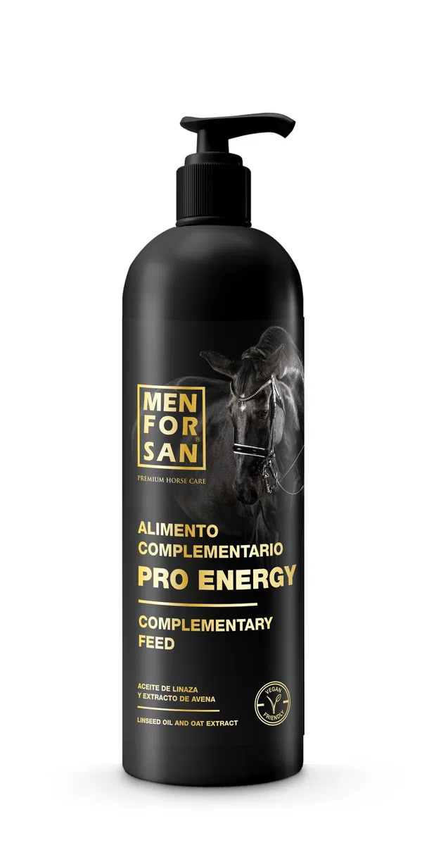 MENFORSAN PRO ENERGY mangime complementare per cavalli, 1L | Energia e vitalità | Vegano, 100% naturale | PREMIUM HORSE CARE