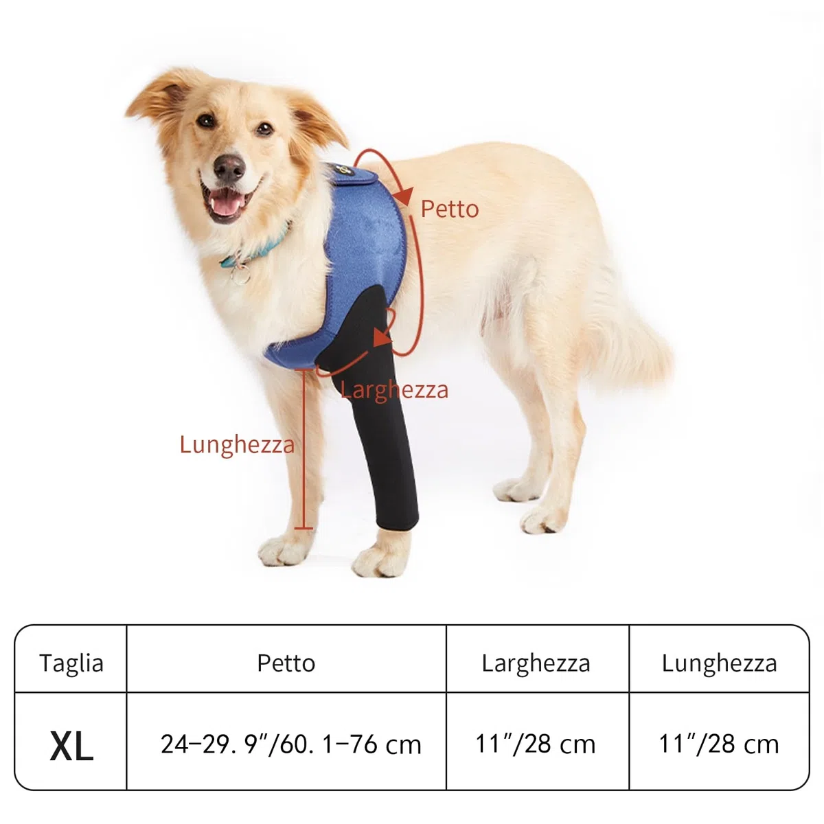 Coodeo Costume di Recupero per Cani, Alternativa al Collare a Cono, Manica Resistente per Solo le Zampette Anteriori, Lavabile e Impermeabile, Previene Leccate e Morsi, Mantiene Asciutto. (Blu, XL)