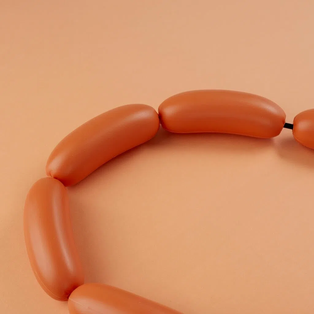 Balvi Guinzaglio cane Hot Dog Colore marrone Trendy guinzaglio per passeggiate con stile Plastica 110
