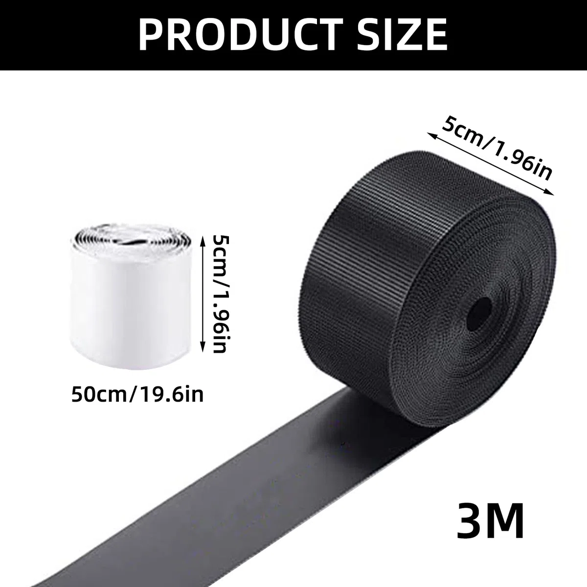 Bloccante giocattolo per mobili, Paraurti regolabili, colore nero, copridivano, sotto blocco, per animali domestici o giocattoli entrano sotto il divano o il letto (larghezza 5 cm, 3 m)