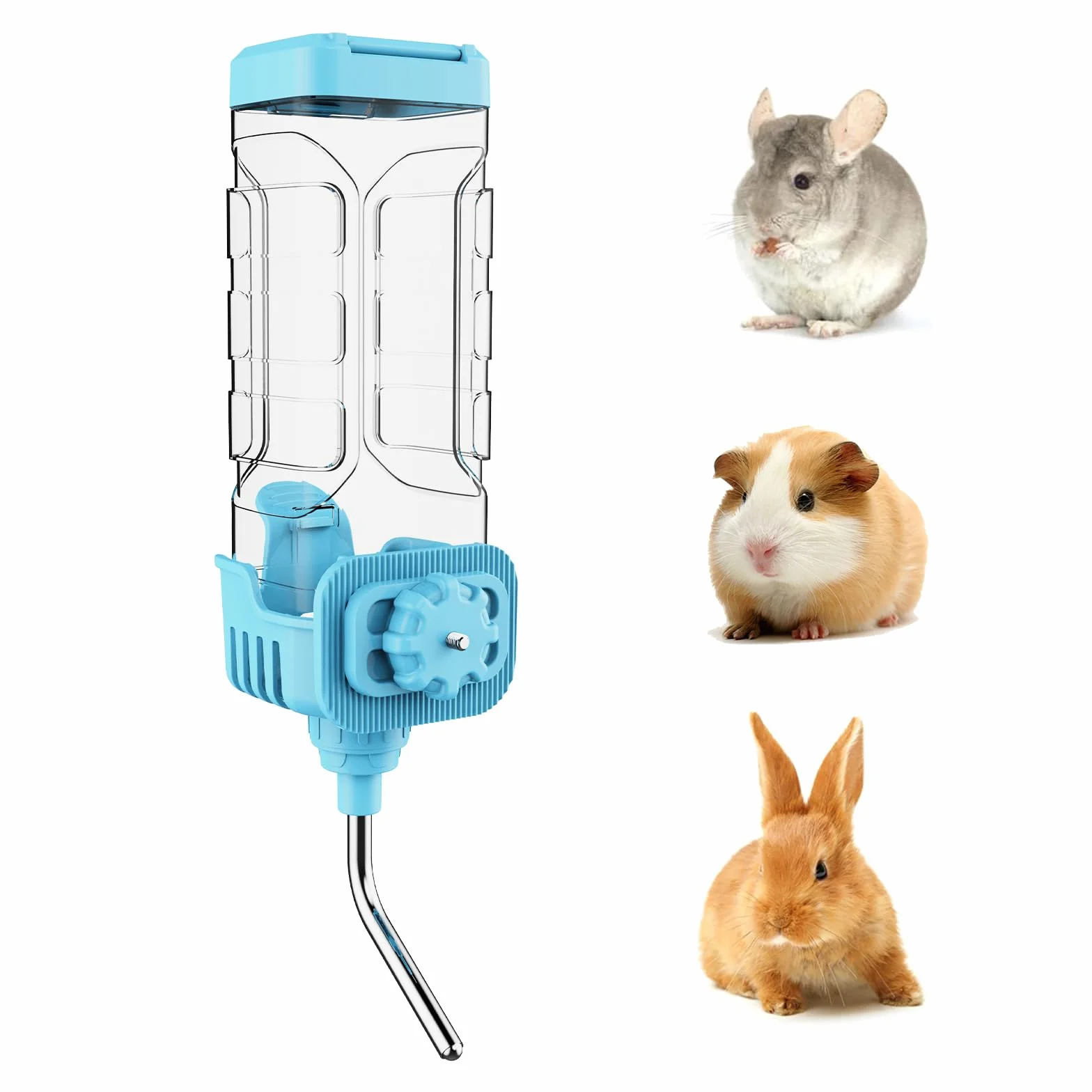 Borraccia Acqua per Piccoli Animali, 1200ml Automatica Acqua Beverino Conigli Porcellini D'india Criceto Furetti Chinchilla Gabbia Dispenser Acqua