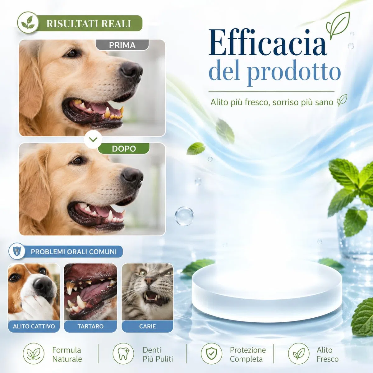 Codallma Spray per la Cura Dentale per Cani e Gatti, Dentifricio Spray per Cani, Pulizia Orale Delicata, Supporto per Gengive e Alito Fresco Dopo i Pasti (bianco-1PCS)