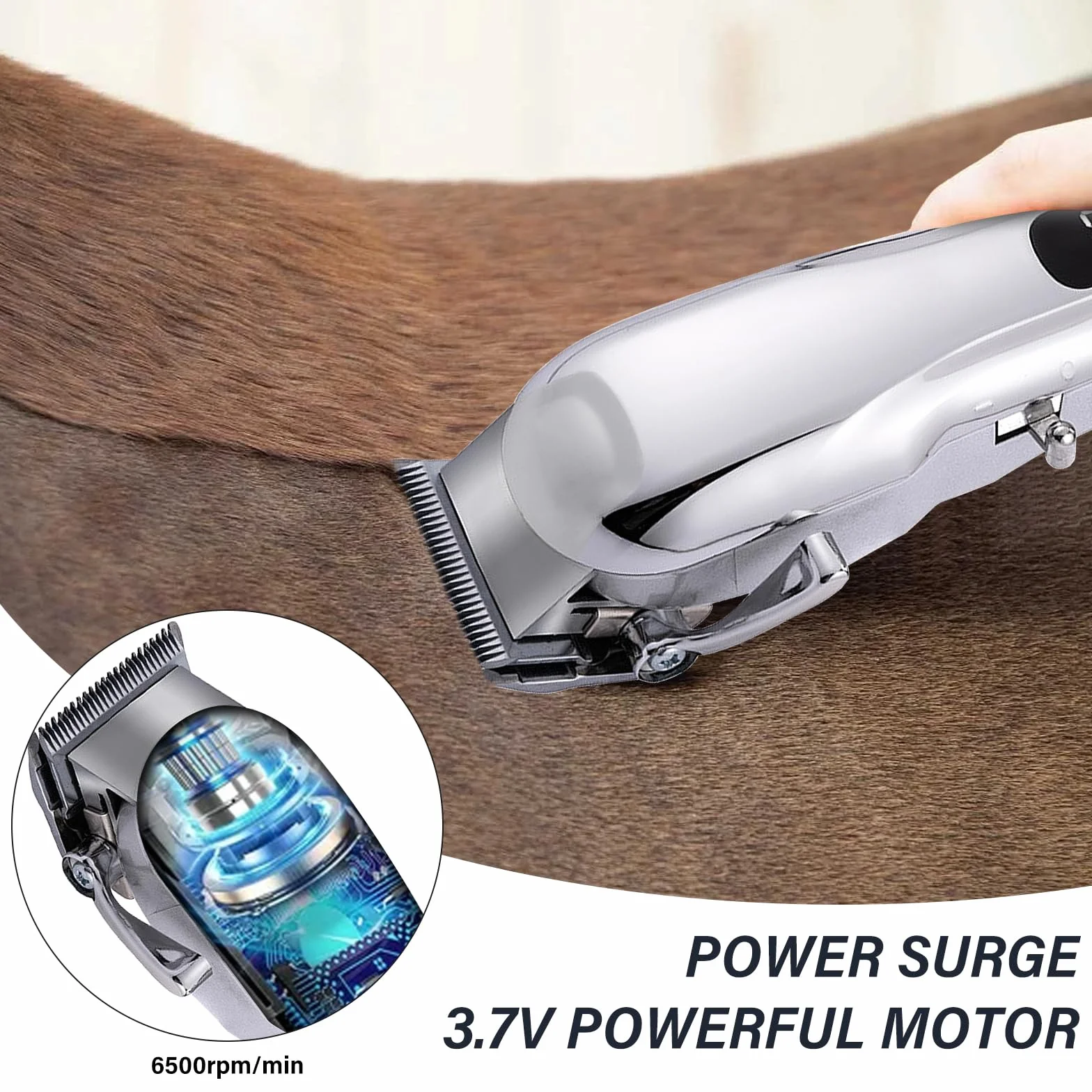 Trimmer per cavalli senza fili, trimmer per cavalli, potente e silenzioso, ricaricabile per criniera spessa e setole intrecciate, trimmer per cavalli
