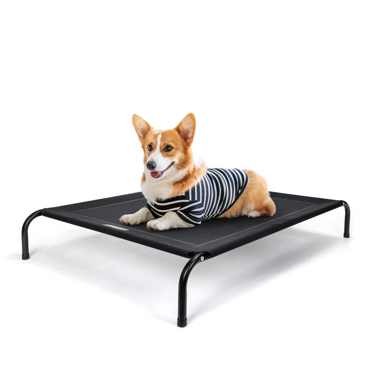 Nobleza Brandina Per Cani, Lettino Rialzato Per Cani Tagila Media, Lettino Cane Per Giardino E Outdoor, Letto Rinfrescante Per Animali Domestici Lavabile, Nero, M, 105x80x20CM
