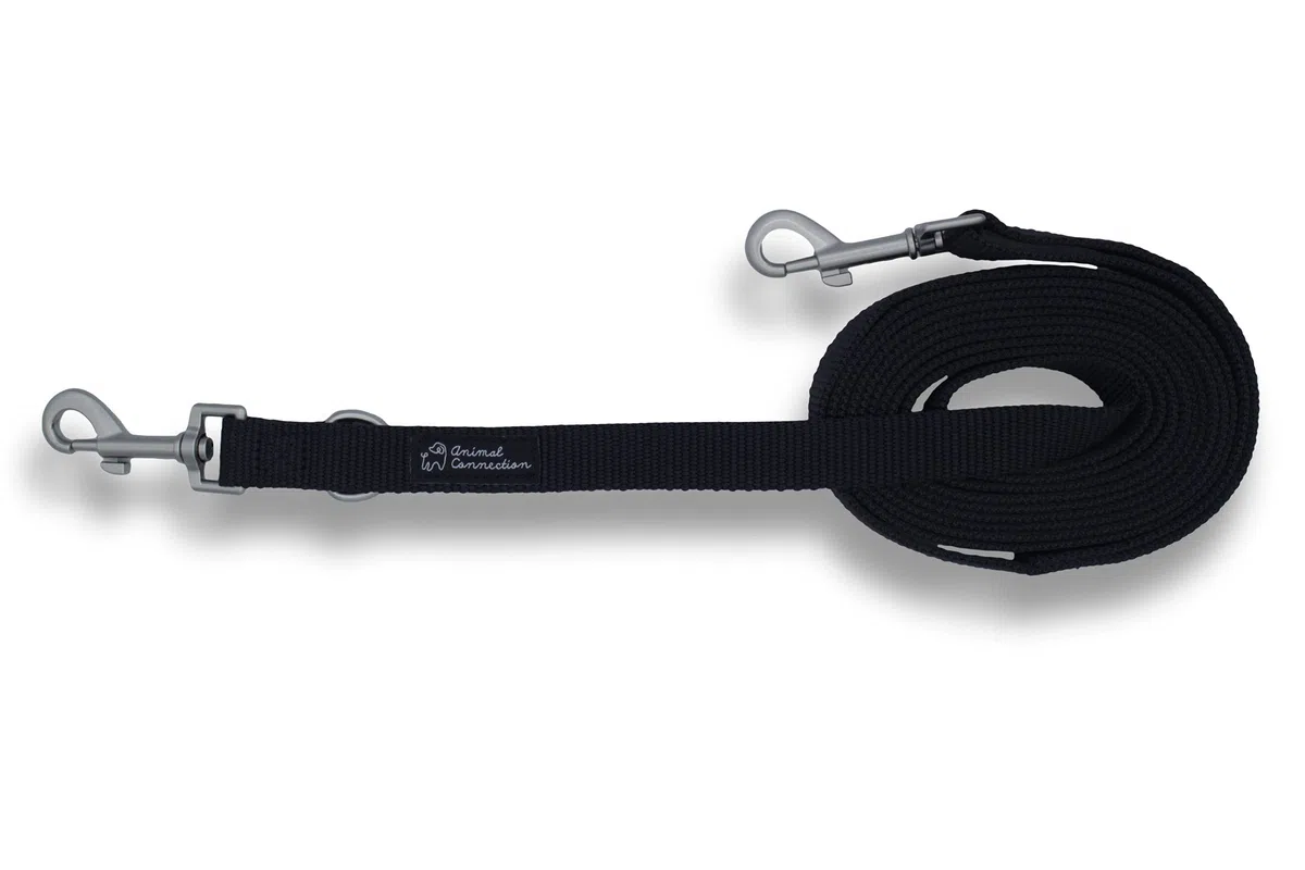 GUINZAGLIO Cani ADDESTRAMENTO in Nylon, 3 Metri RIDUCIBILE 1,5. Tanti colori disponibili (M/L, Nero)