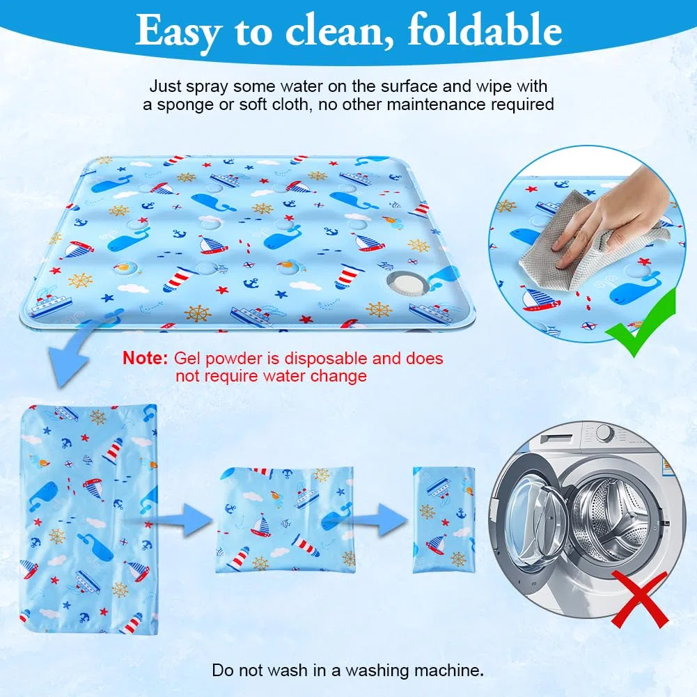 flintronic Tappetino refrigerante per animali, Tappetino Refrigerante Cani Gatti Iniezione D'acqua, 40 x 50cm Materassino per Animali, Rinfrescante, per Animali di Piccola, Media e Grande Taglia