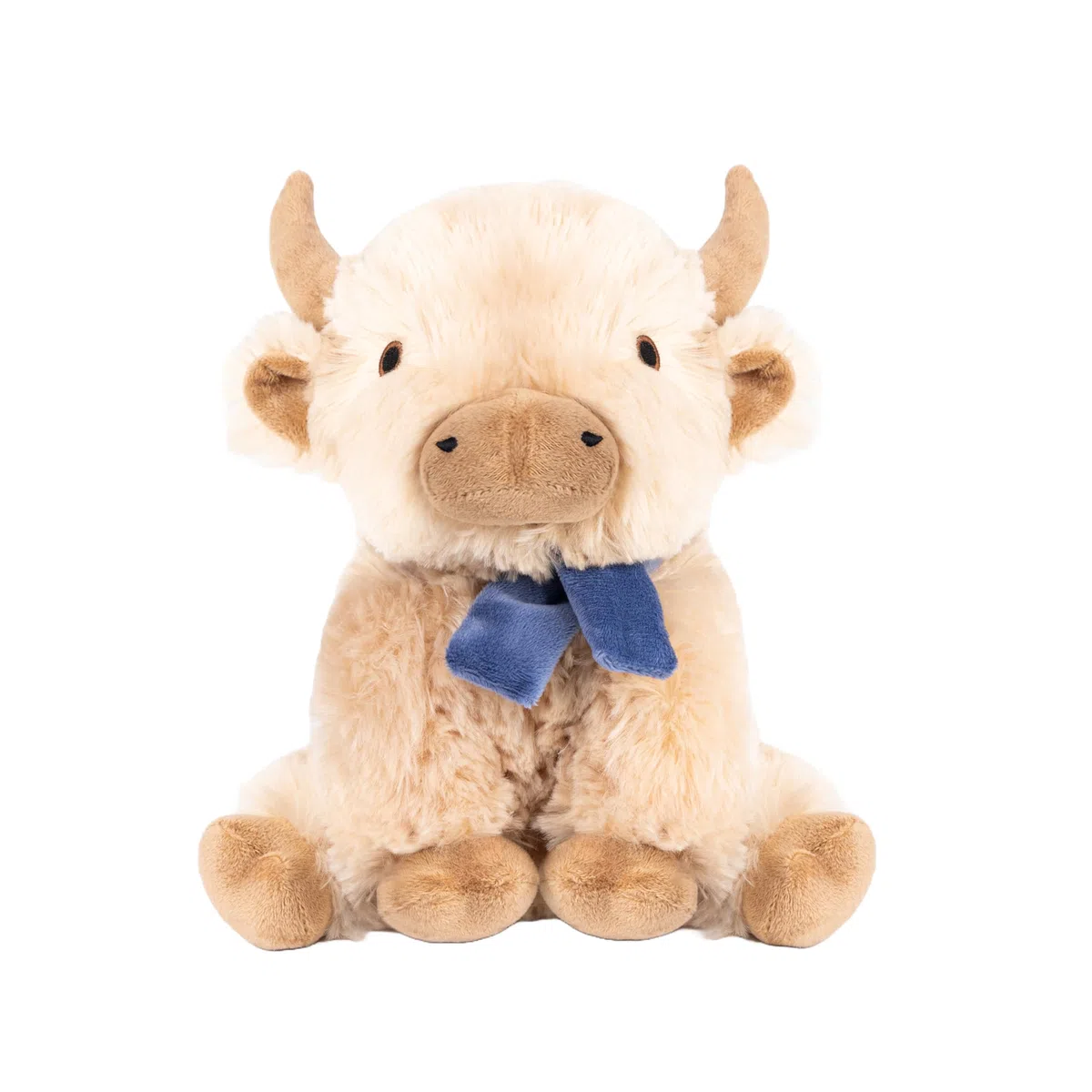 Fuzzl Mucca delle Highland - Peluche Interattivo con Squeaker per Cani