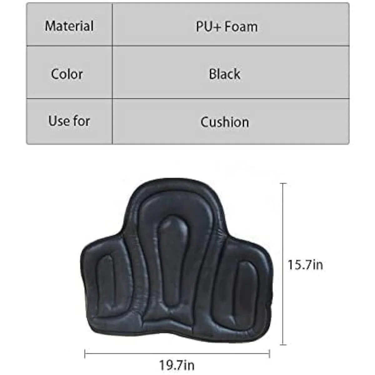 Cuscino imbottito in memory foam ammortizzante per sella da equitazione in pelle PU, M