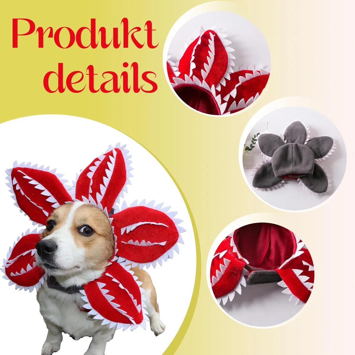 Copricapo per cani, cappello demogorgon, gatti, costume per Halloween, fai da te, demodog cosplay, cappello carino ceepdoogle